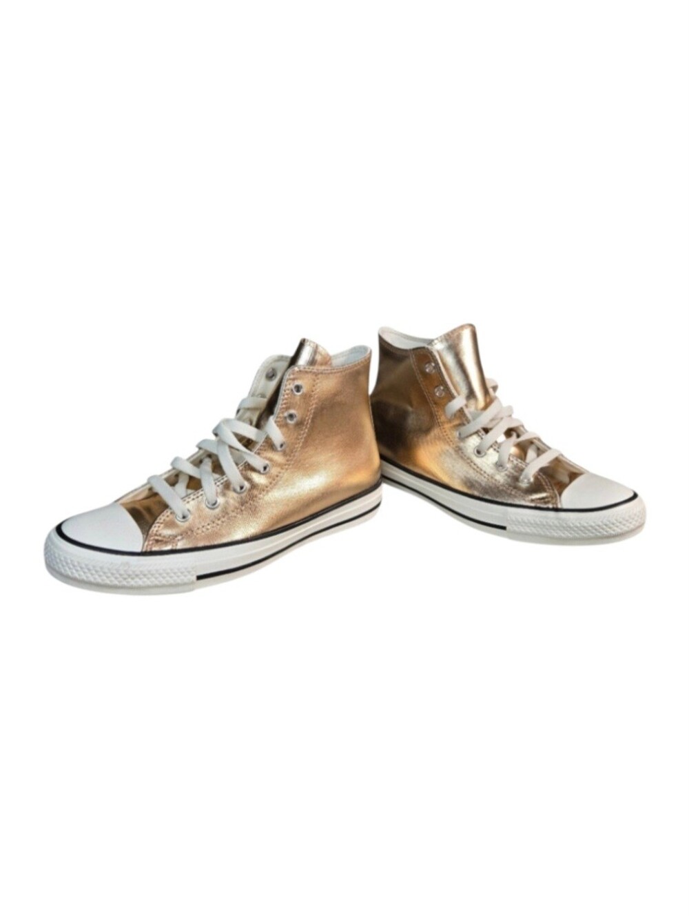 Converse Chuck Taylor All Star in Metallic Gold, White, Size 5 Women's New!!